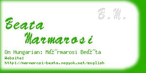 beata marmarosi business card